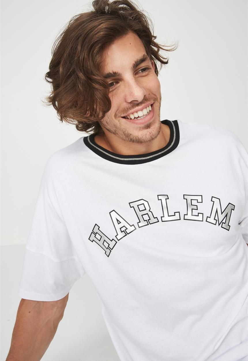 Cotton On - Drop shoulder longline tee - white