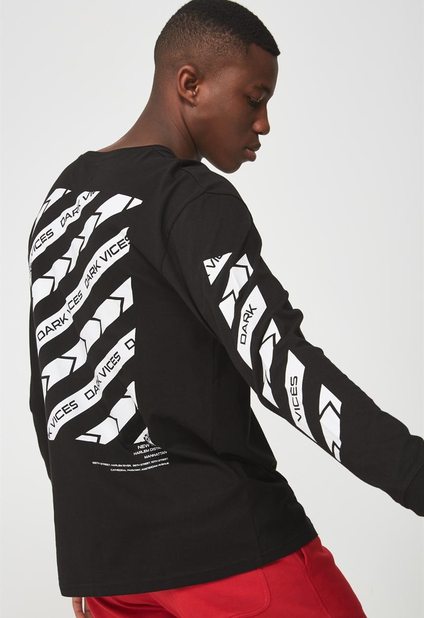 Cotton On - Tbar long sleeve tee - black