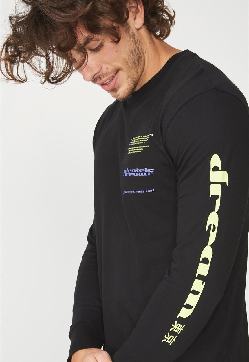 Cotton On - Tbar long sleeve tee - black