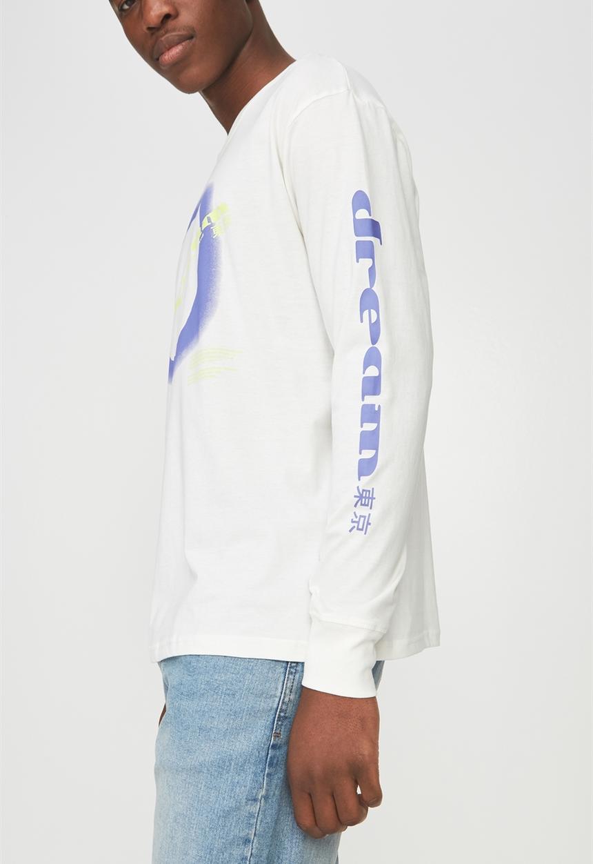 Cotton On - Tbar long sleeve tee - white