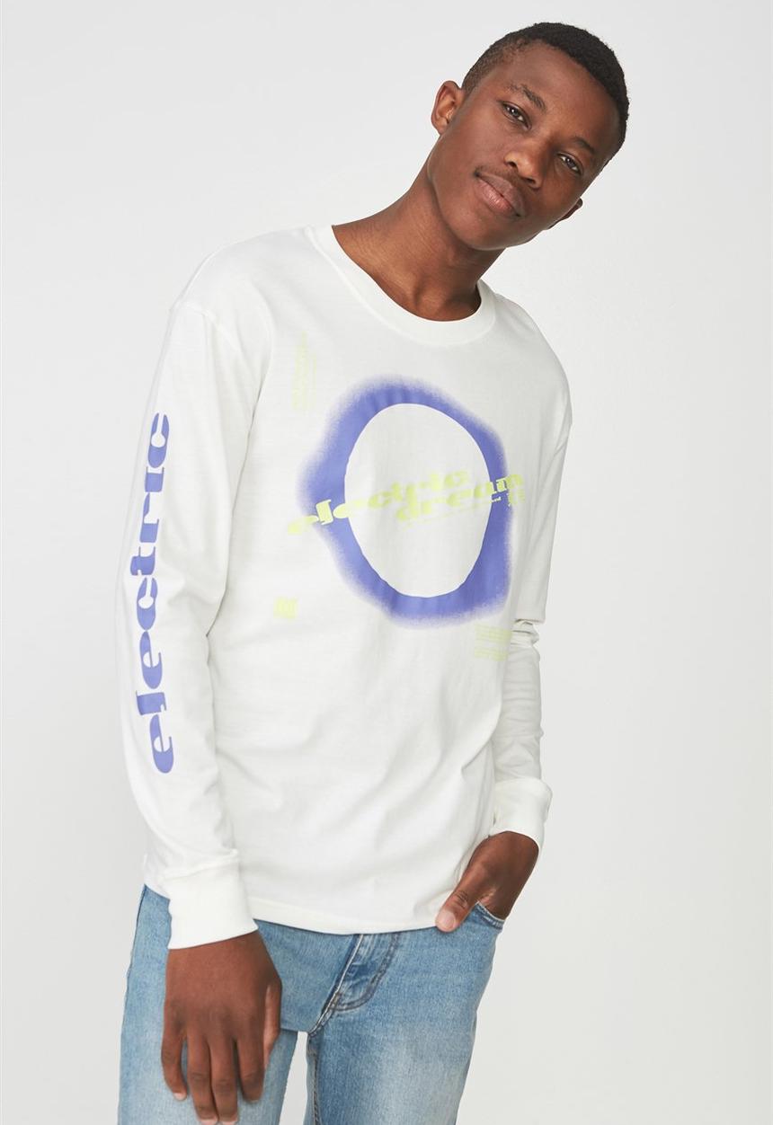 Cotton On - Tbar long sleeve tee - white