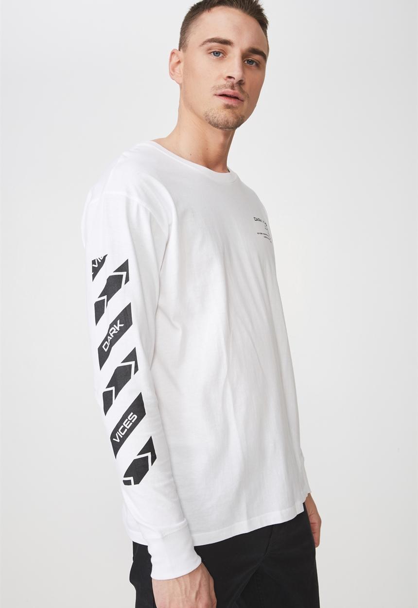 Cotton On - Tbar long sleeve tee - white