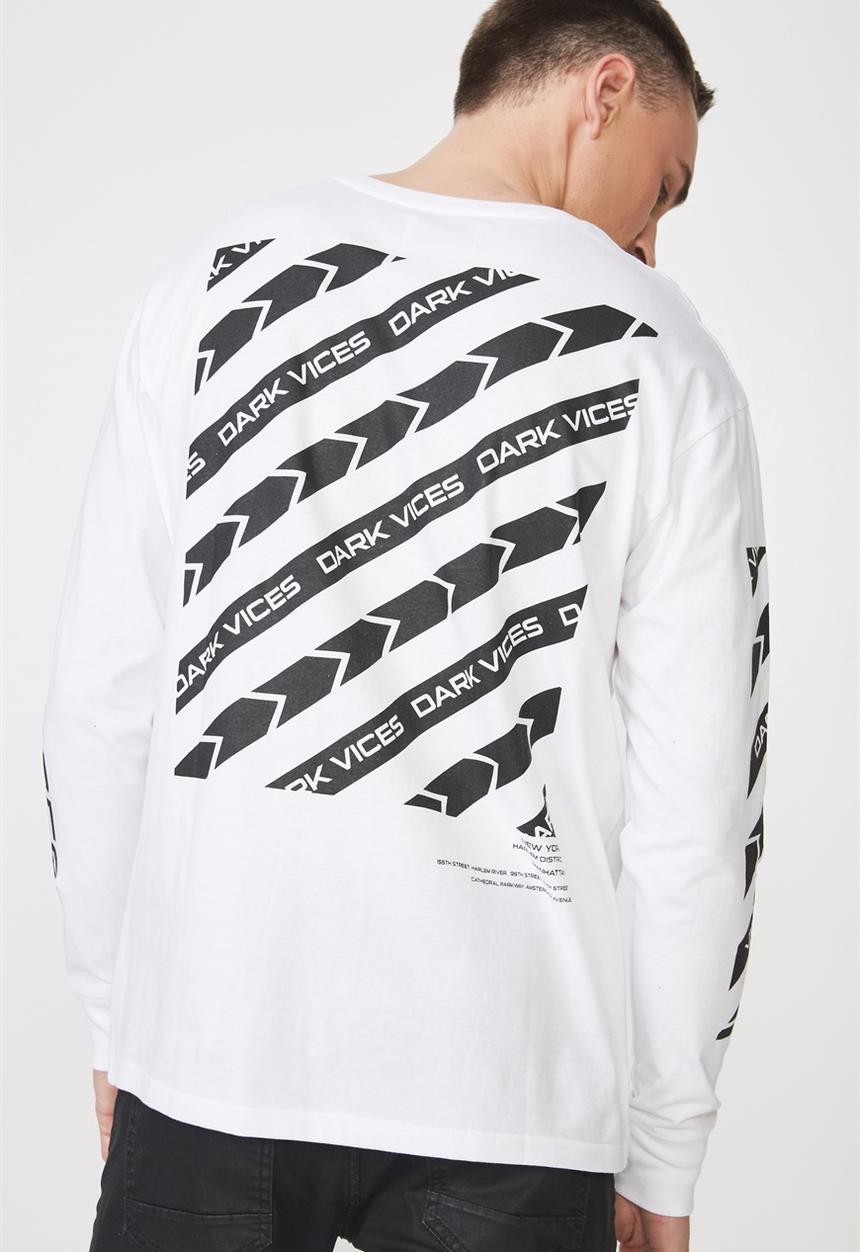 Cotton On - Tbar long sleeve tee - white
