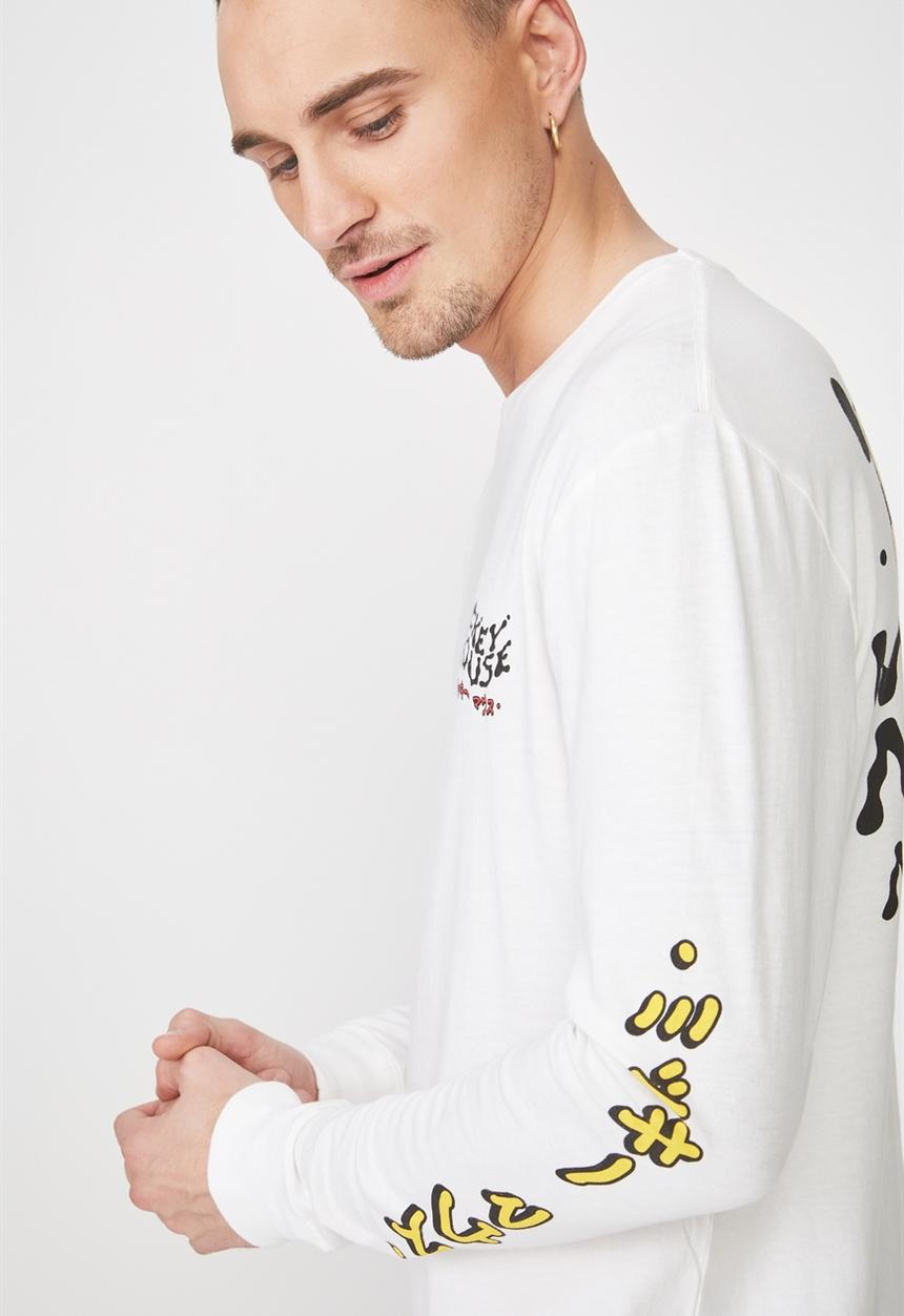 Cotton On - Tbar collaboration long sleeve tee - white