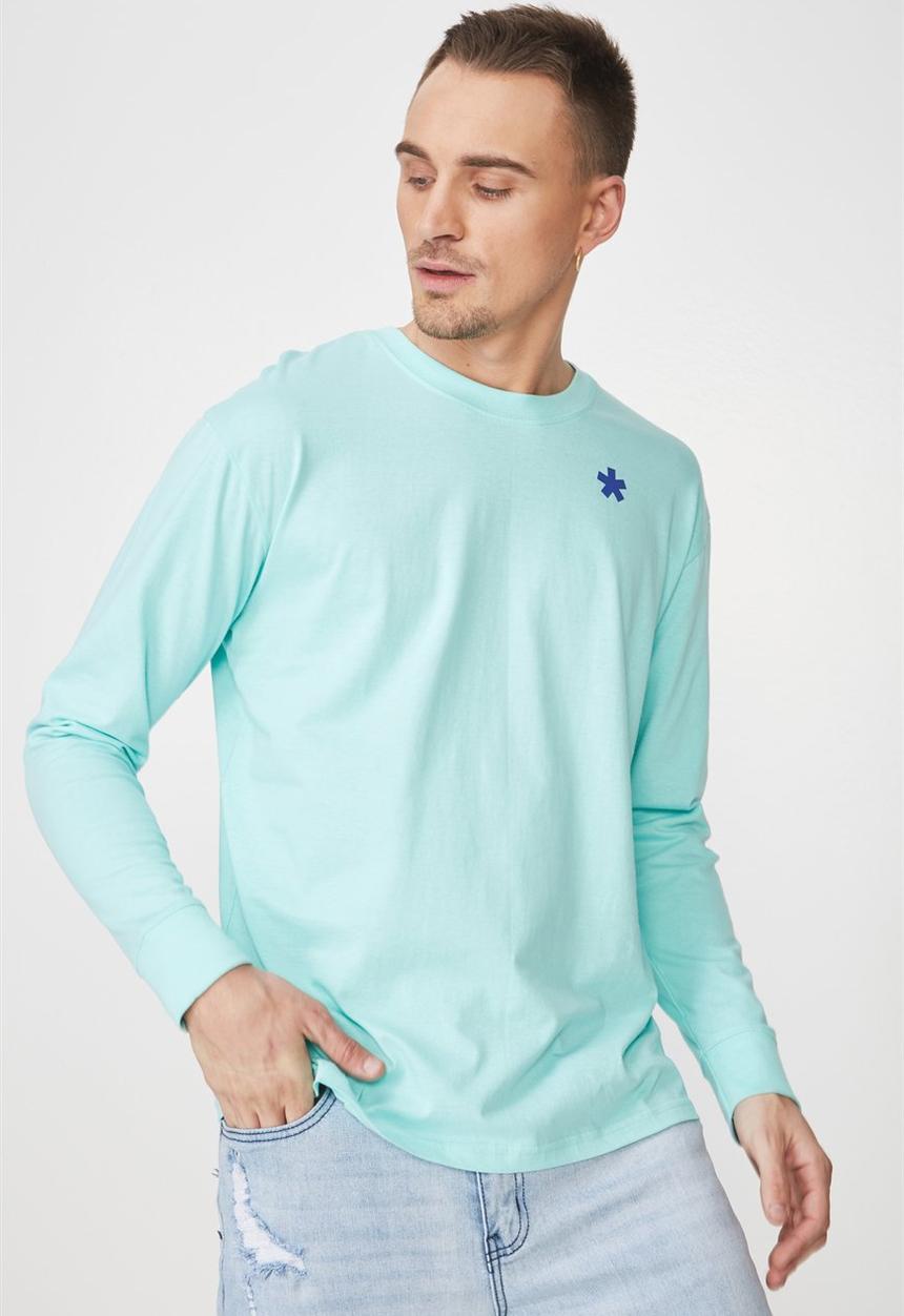 Cotton On - Tbar long sleeve tee - blue