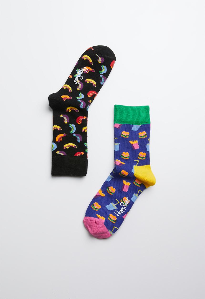 Happy Socks - Kids burger socks 2 pack - multi