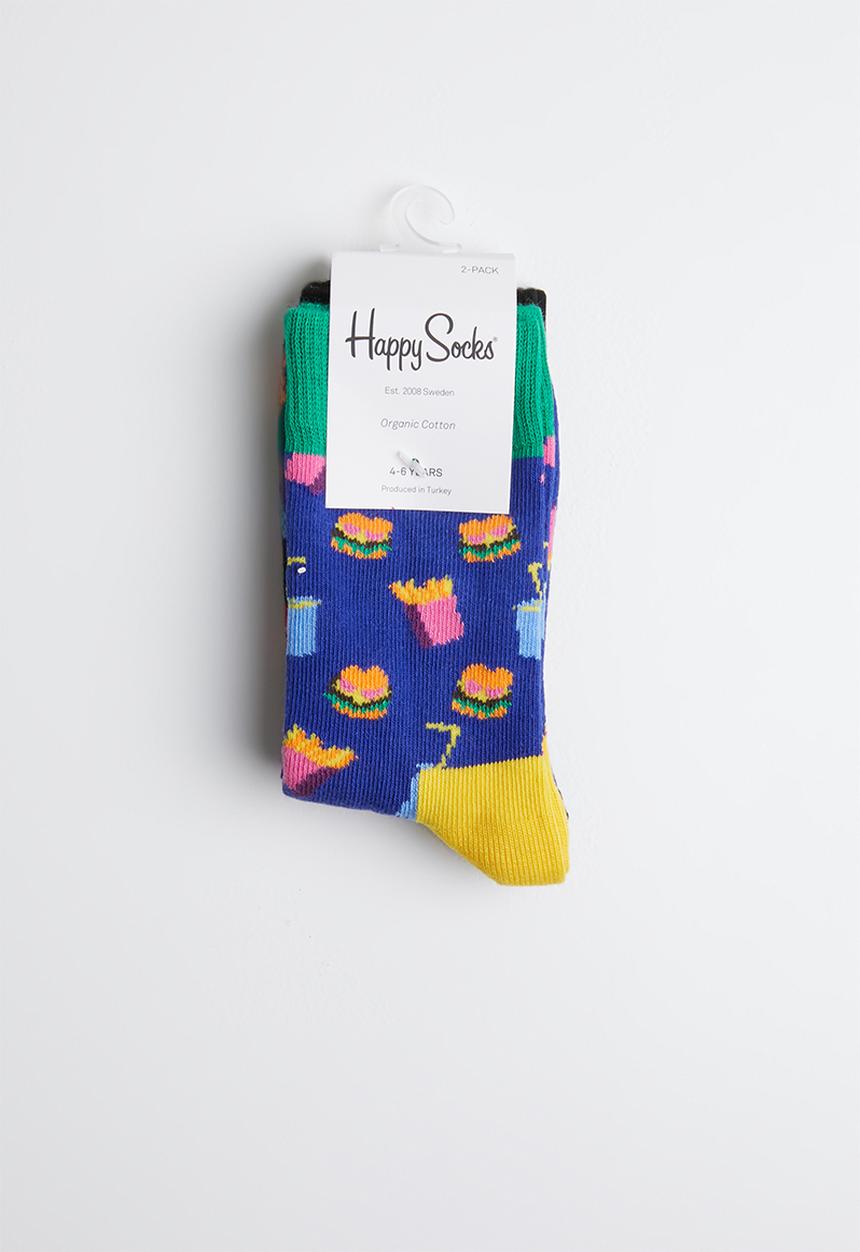 Happy Socks - Kids burger socks 2 pack - multi
