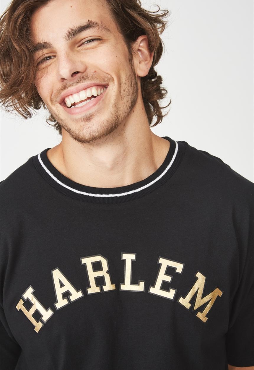 Cotton On - Drop shoulder longline tee - black