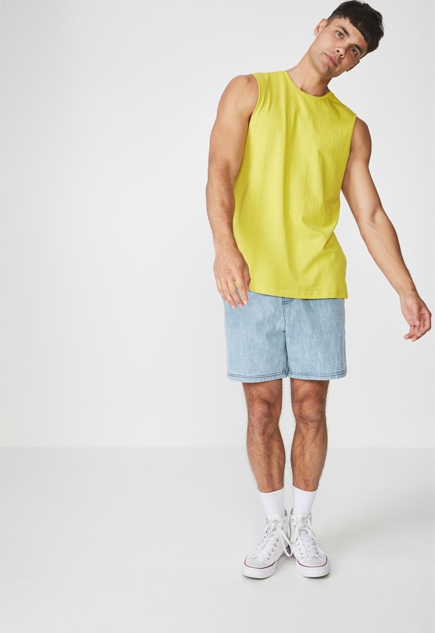 Cotton On - Essential muscle tank - yellow