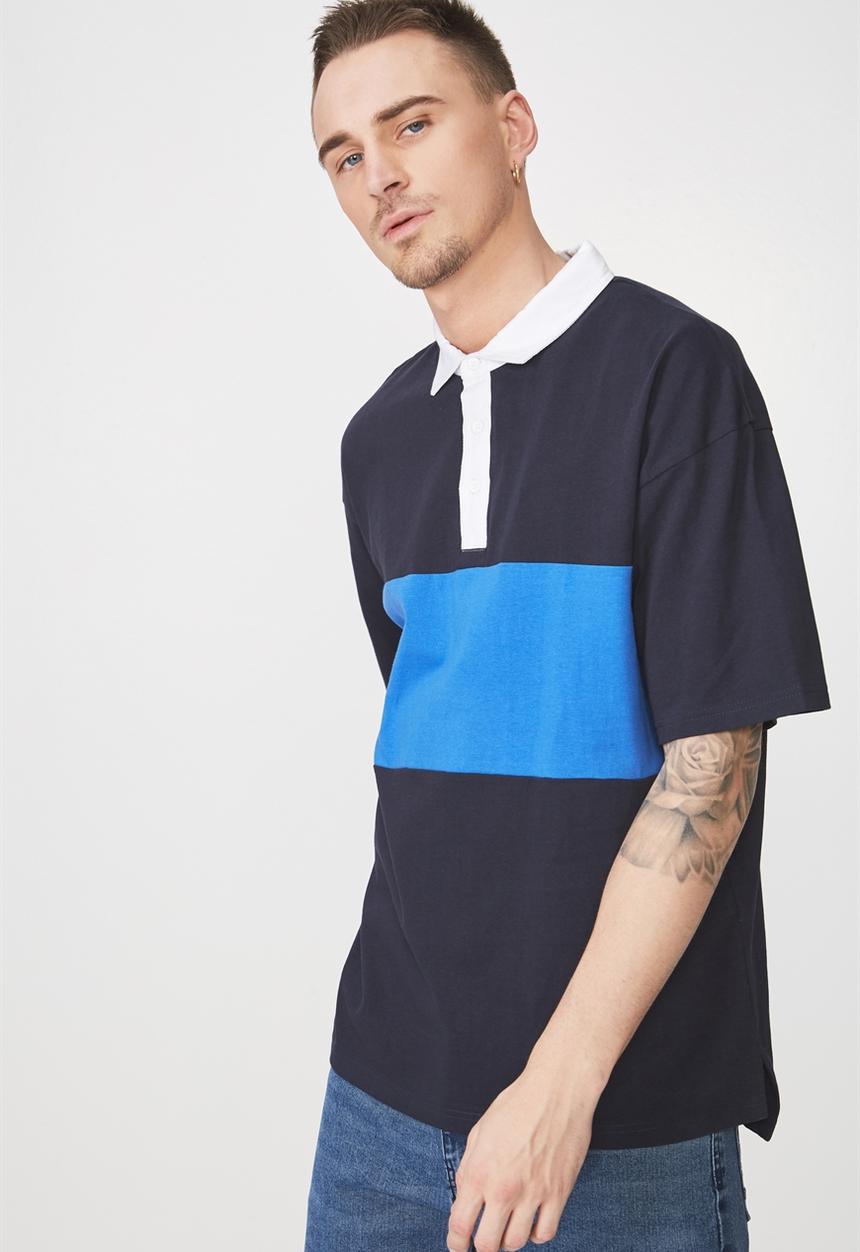 Cotton On - Oversized short sleeve polo - multi