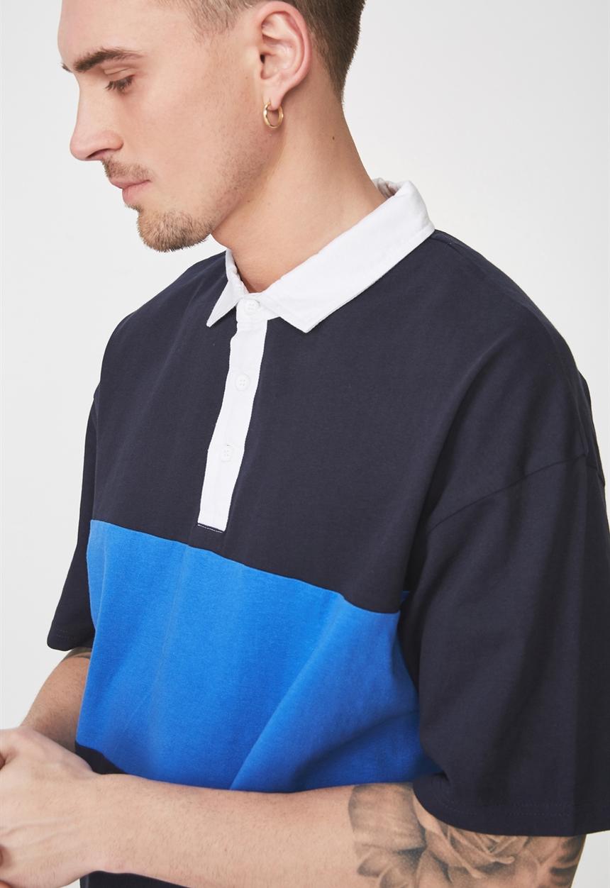 Cotton On - Oversized short sleeve polo - multi
