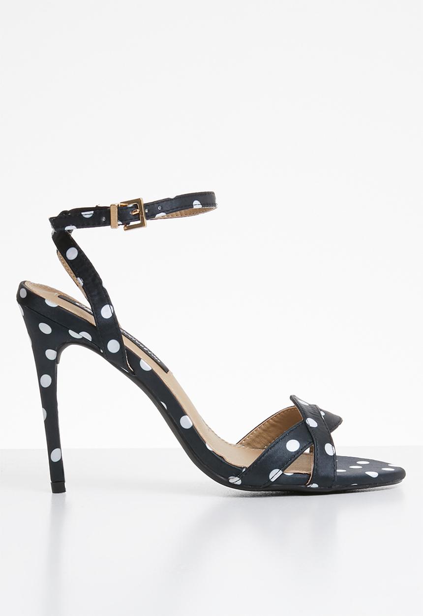 Cherry Collection - Florida stiletto heels - black & white
