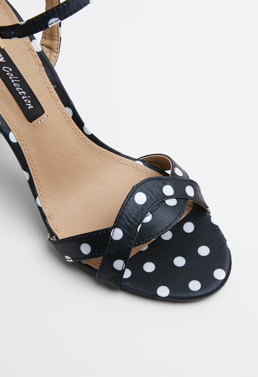 Cherry Collection - Florida stiletto heels - black & white