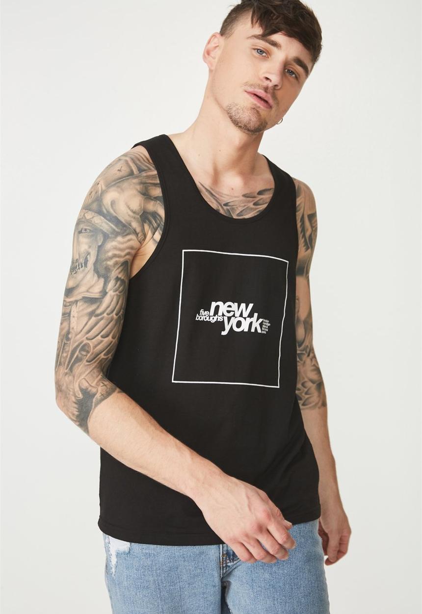 Cotton On - Tbar tank - black