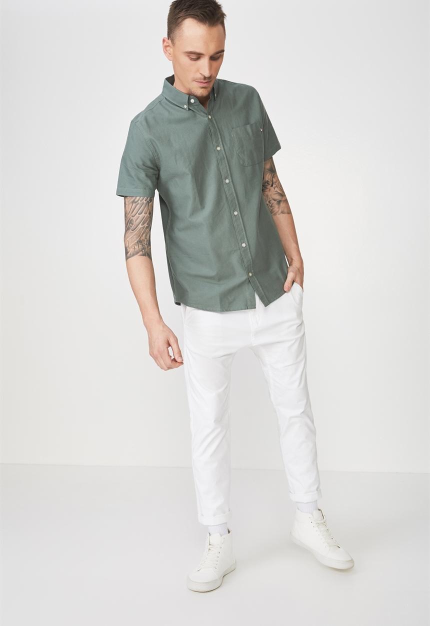 Cotton On - Vintage prep short sleeve shirt - khaki