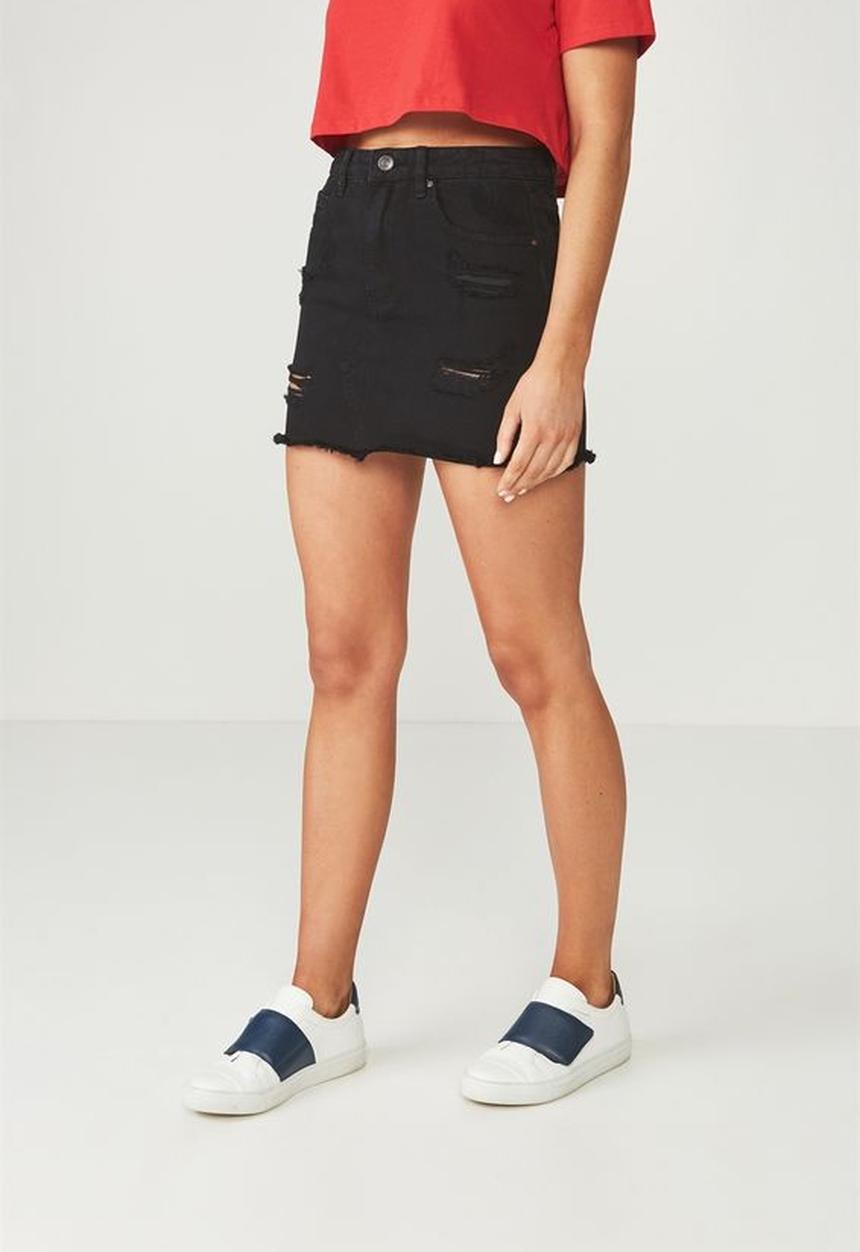 Supré  - Winona ultra destroy skirt - black