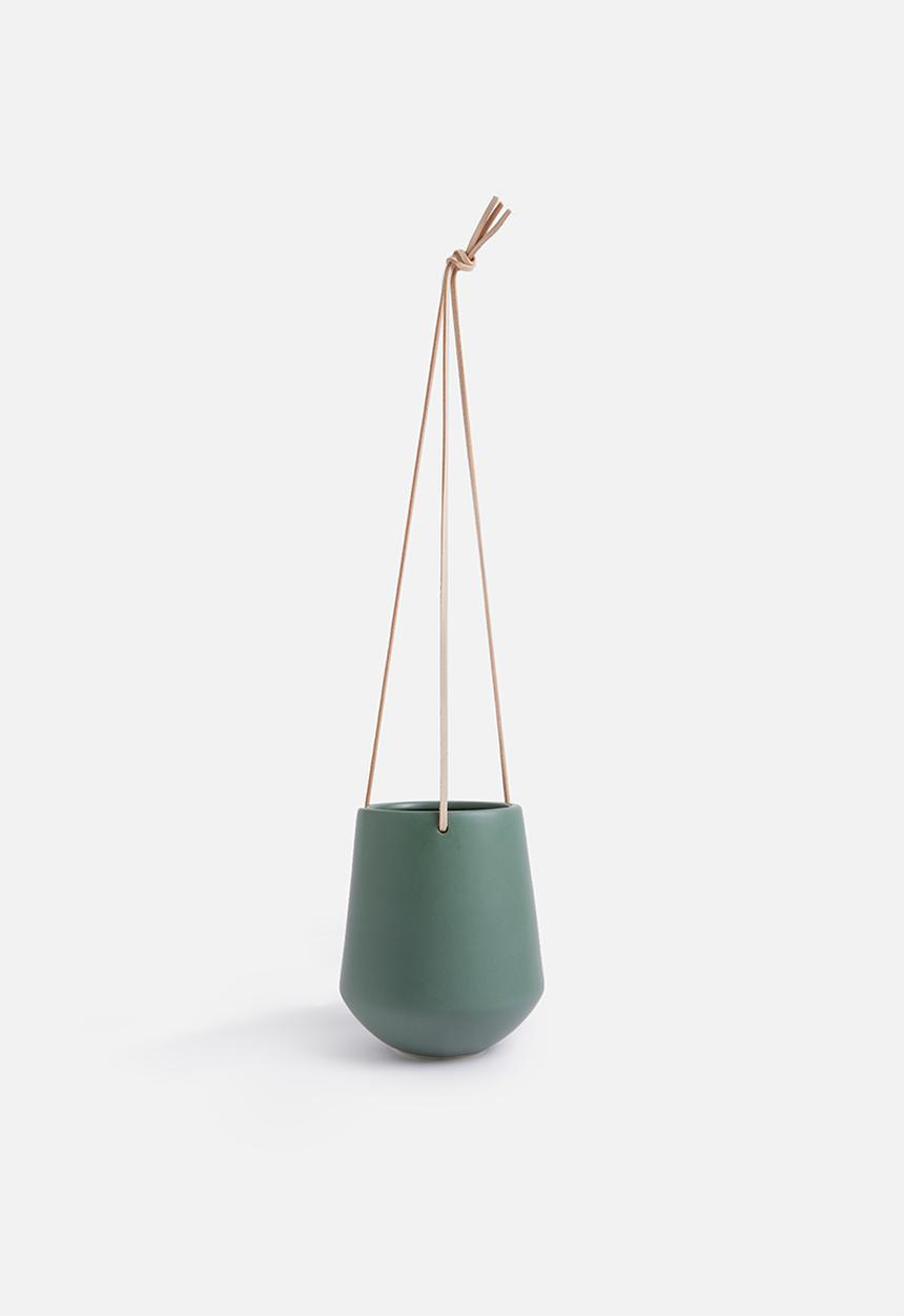 Present Time - Skittle hanging pot ceramic - matte jungle green