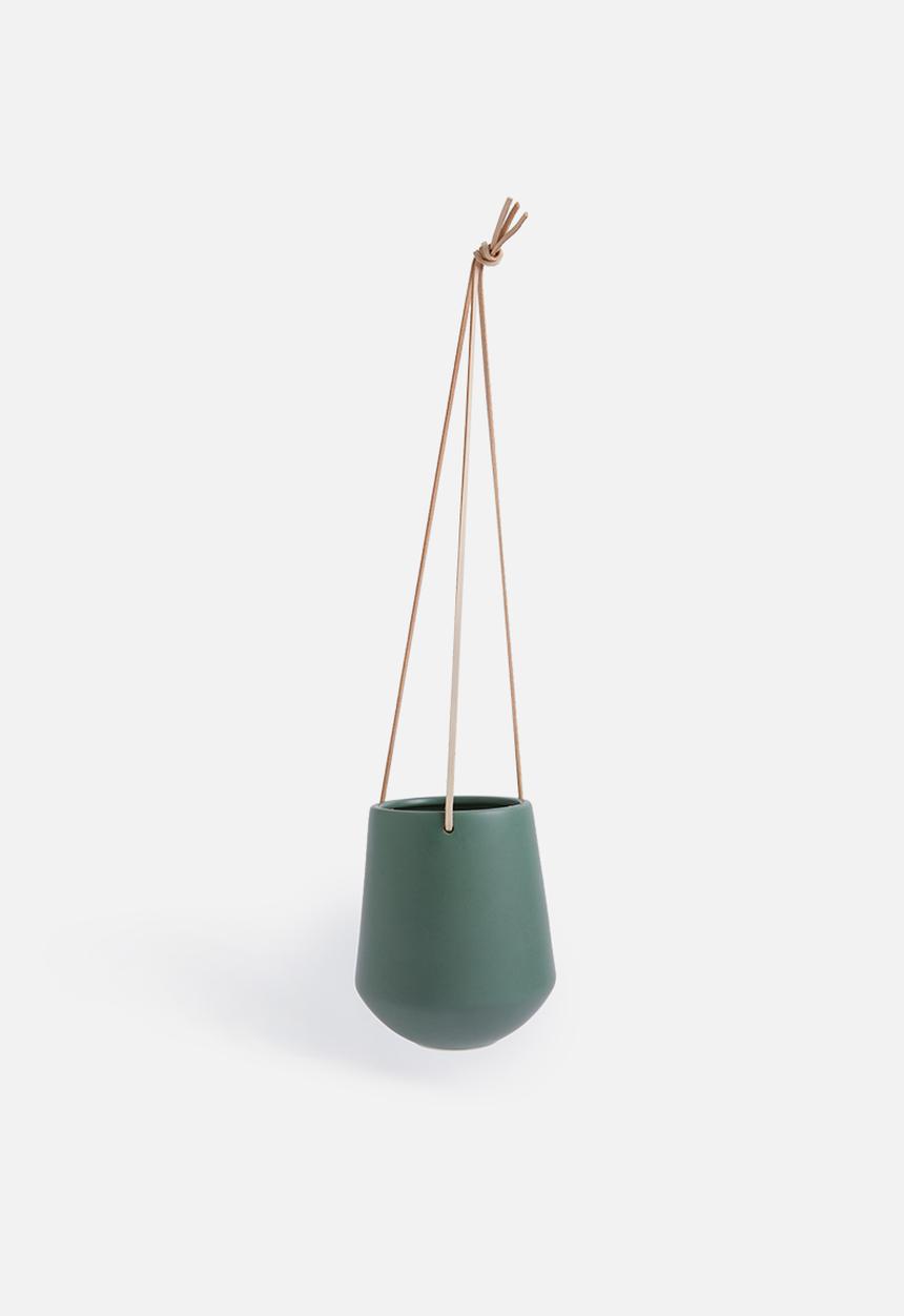 Present Time - Skittle hanging pot ceramic - matte jungle green
