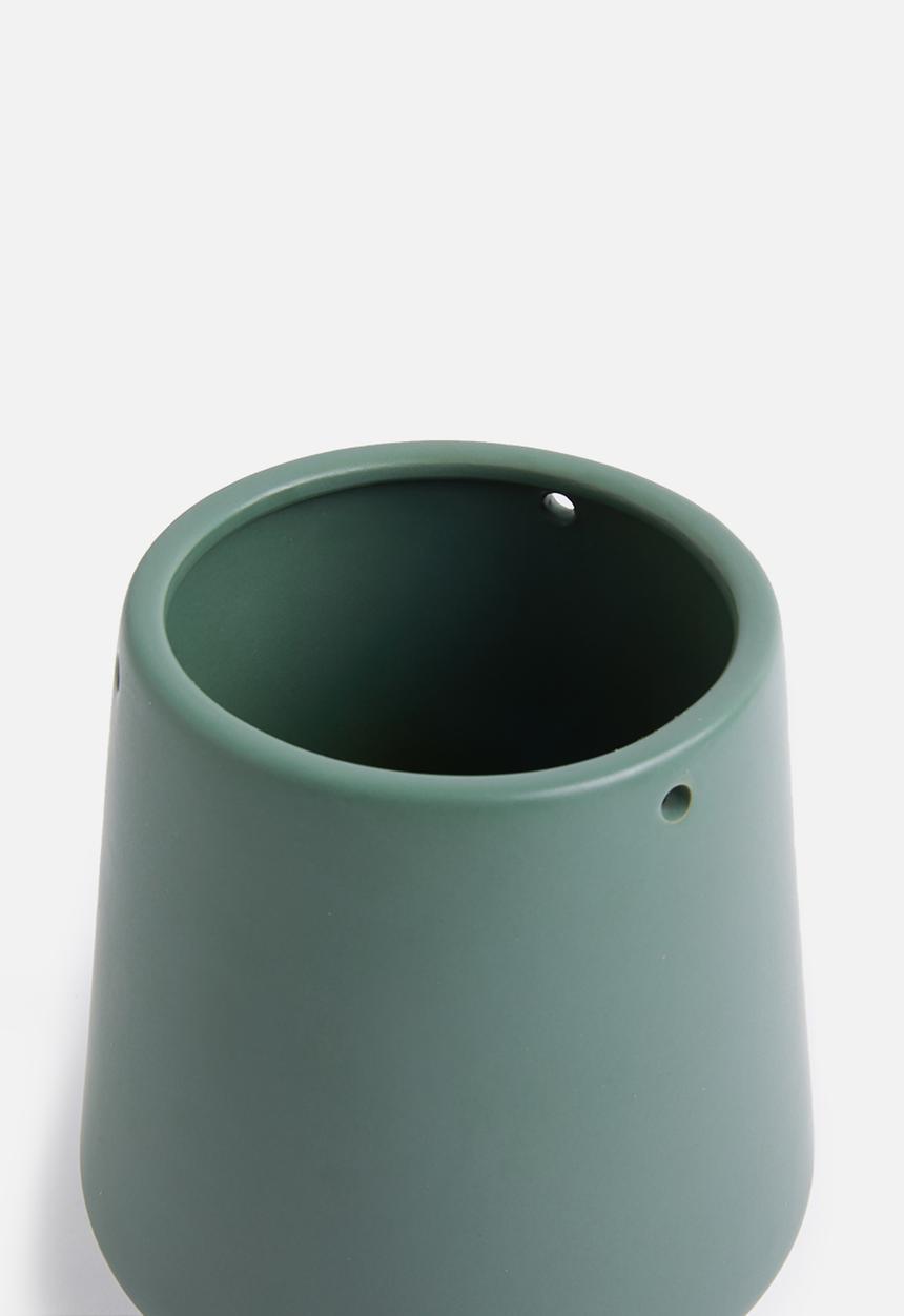 Present Time - Skittle hanging pot ceramic - matte jungle green