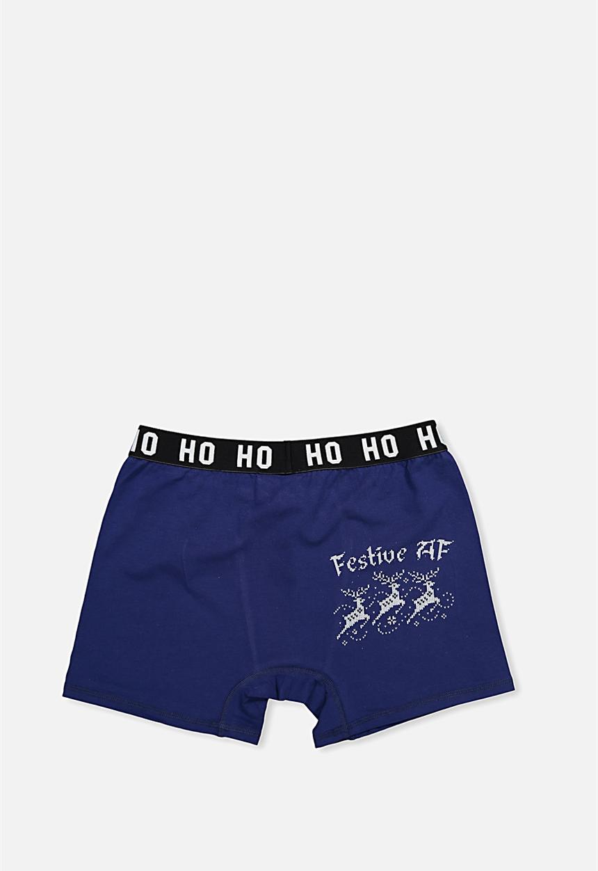 Typo - Novelty festive af underwear - navy