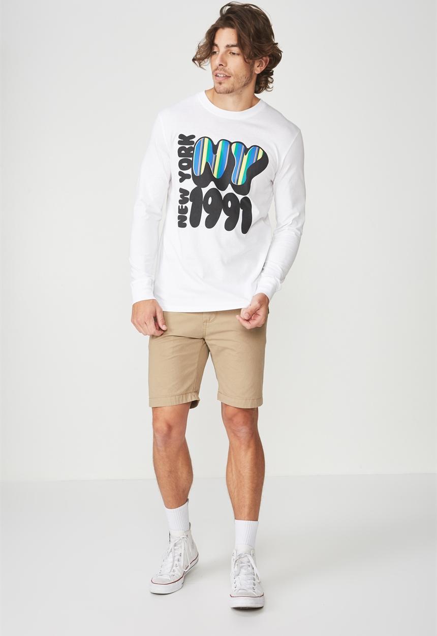 Cotton On - Tbar long sleeve tee - white