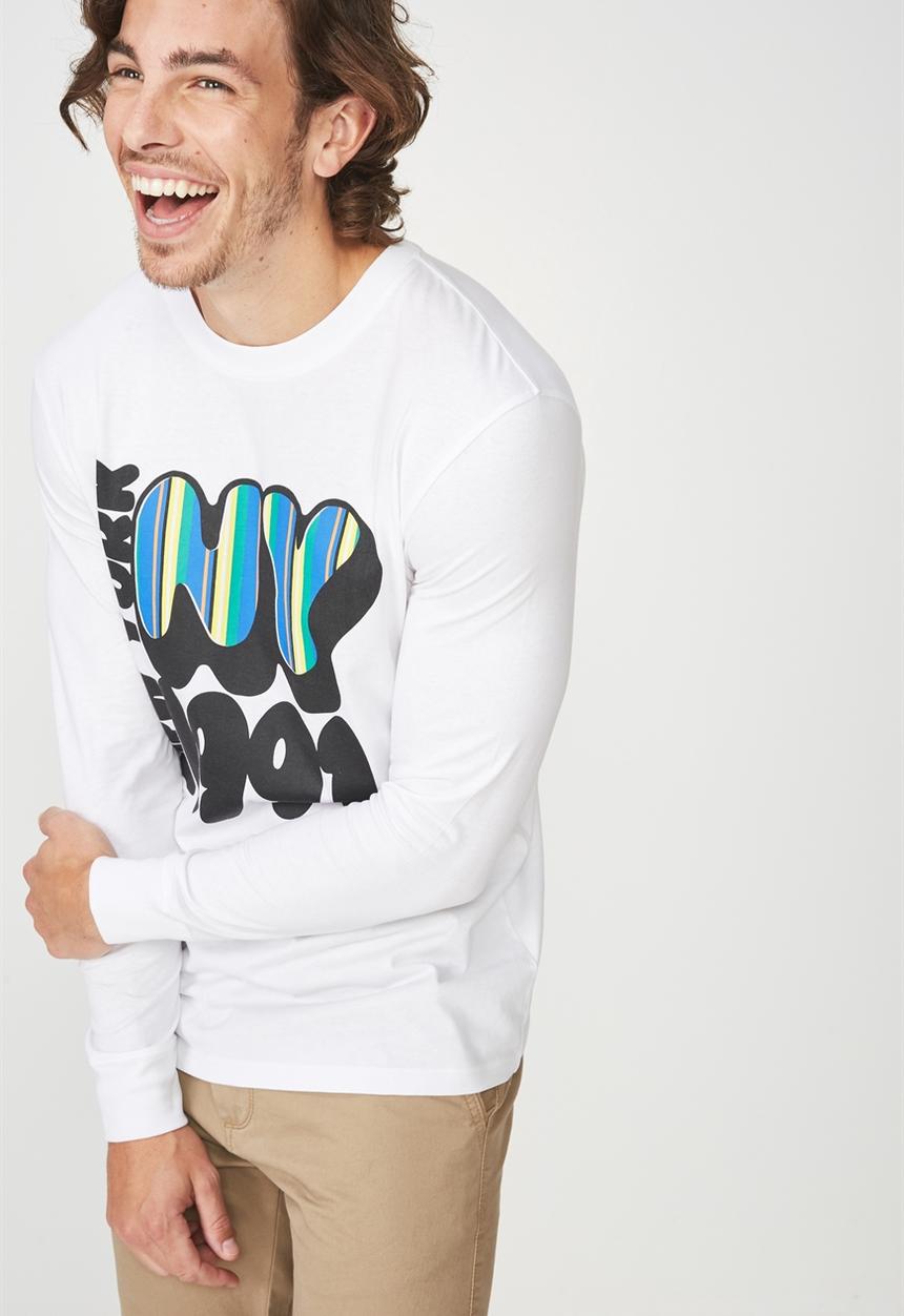 Cotton On - Tbar long sleeve tee - white