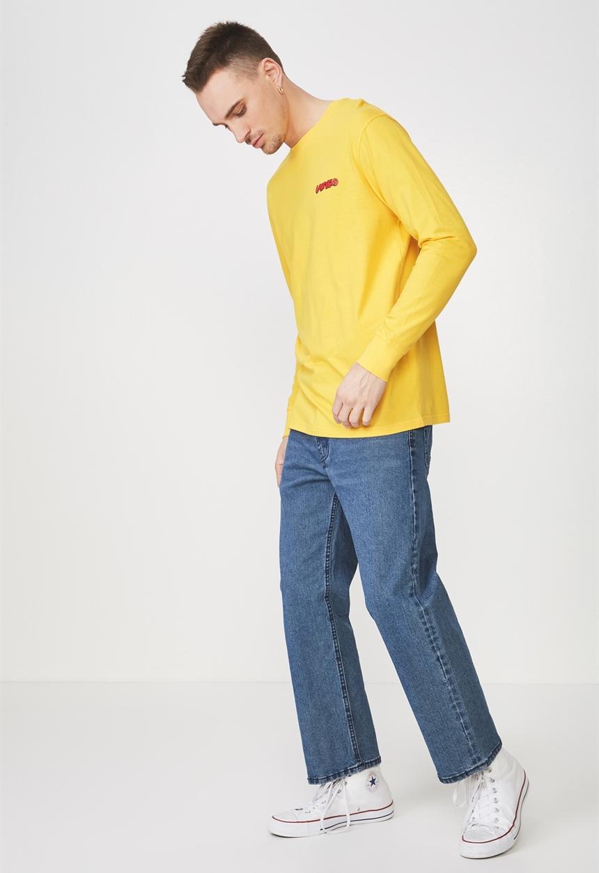 Cotton On - Tbar Garfield collaboration long sleeve tee - yellow