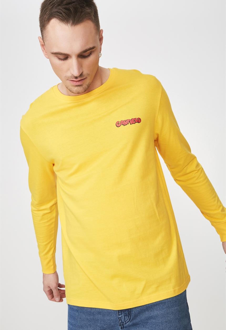 Cotton On - Tbar Garfield collaboration long sleeve tee - yellow