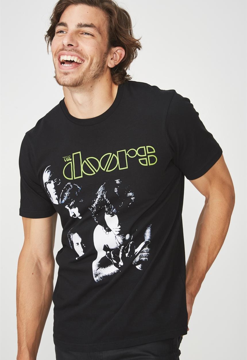 Cotton On - Tbar the doors-full band collaboration tee - black