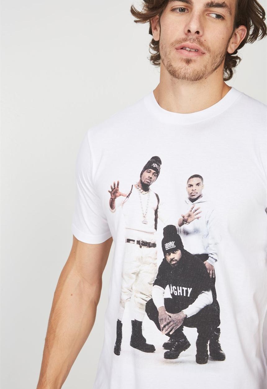 Cotton On - Tbar naughty by nature collaboration tee - white