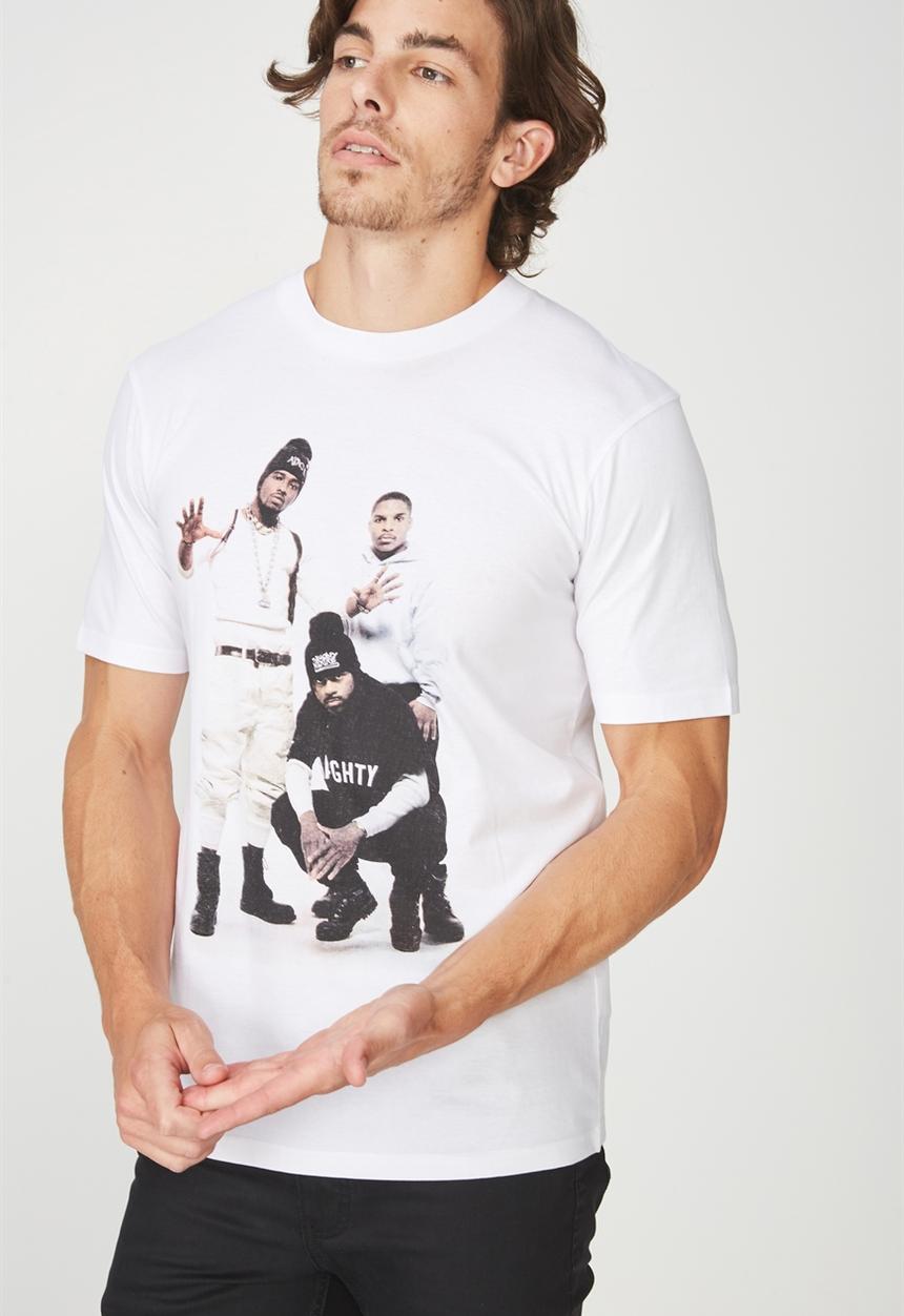 Cotton On - Tbar naughty by nature collaboration tee - white