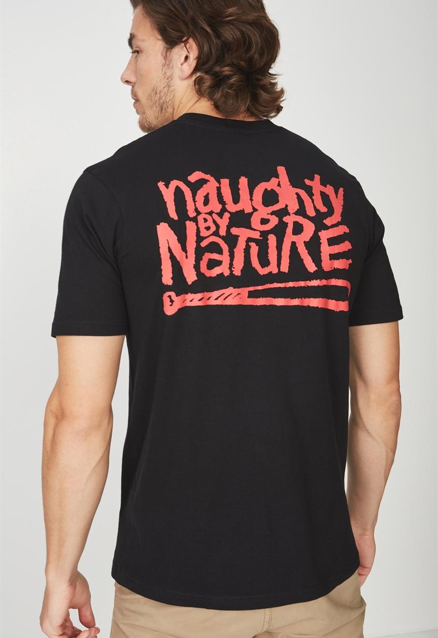 Cotton On - Tbar naughty by nature collaboration tee - black