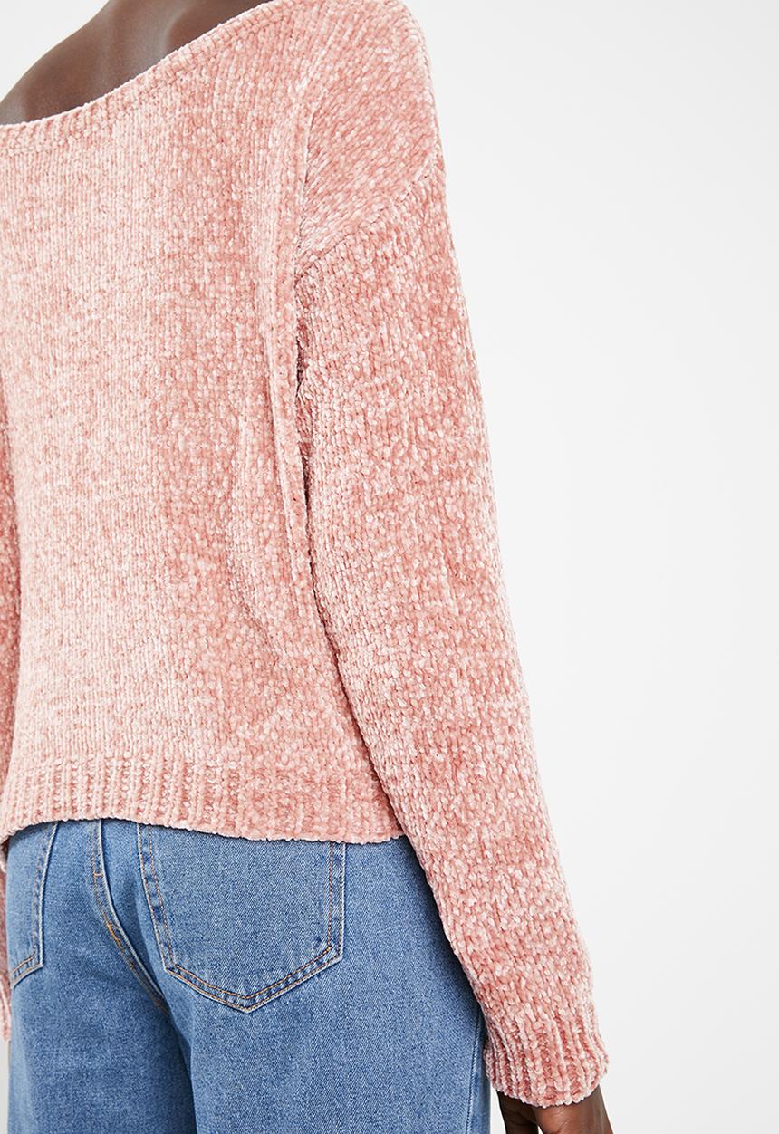 Missguided - Off shoulder luxe jumper - pink