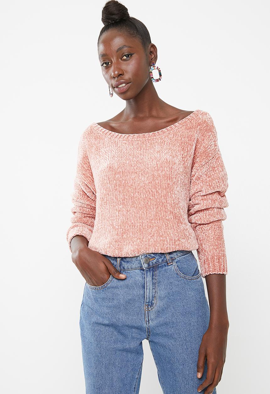 Missguided - Off shoulder luxe jumper - pink