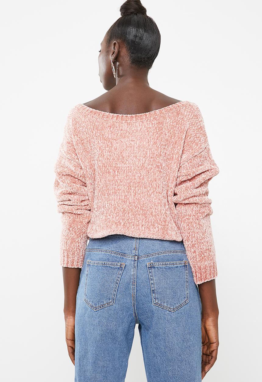 Missguided - Off shoulder luxe jumper - pink