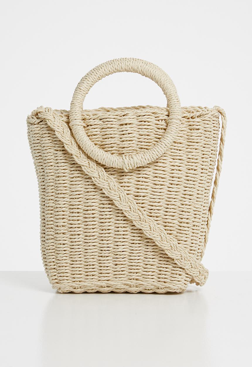 Superbalist - Straw square bag - cream 