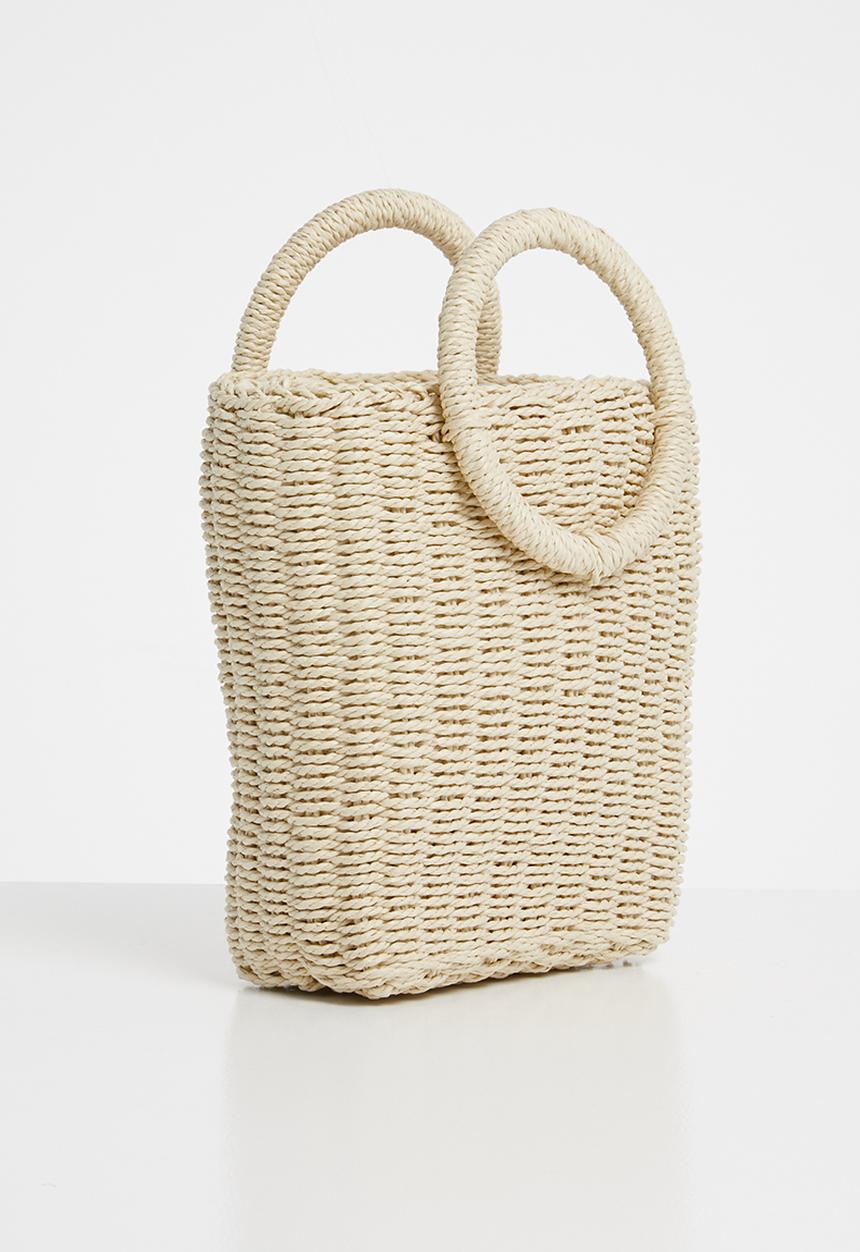 Superbalist - Straw square bag - cream 