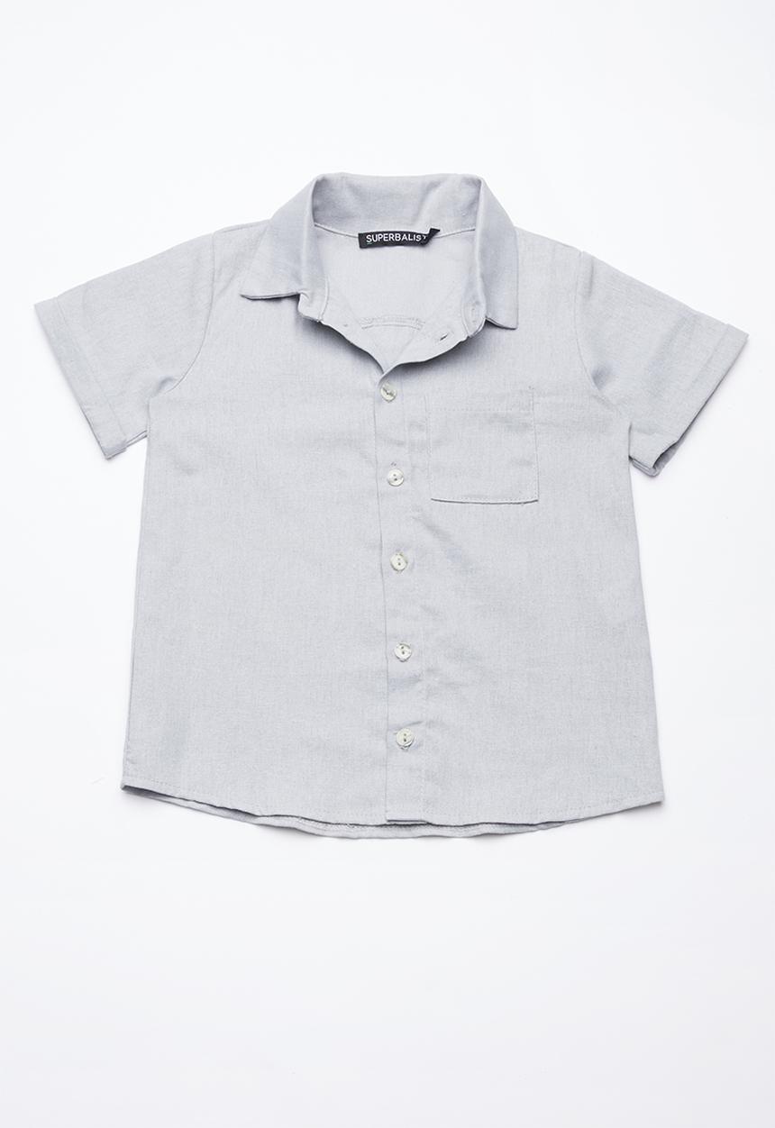 Superbalist - Boys linen shirt - grey 