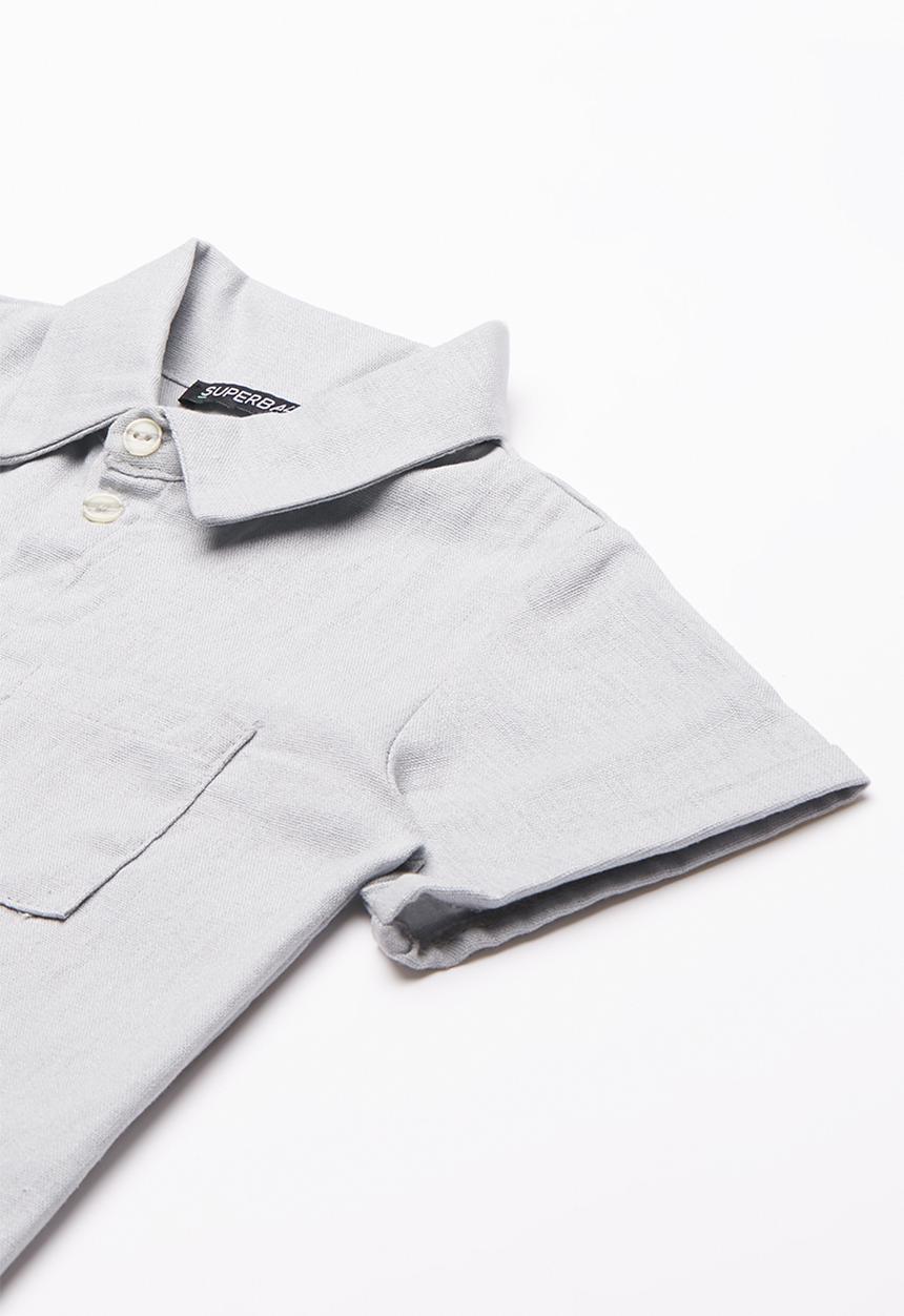Superbalist - Boys linen shirt - grey 
