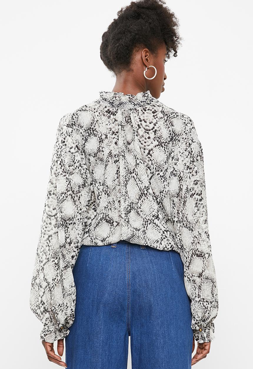 Superbalist - Peasant blouse - grey 