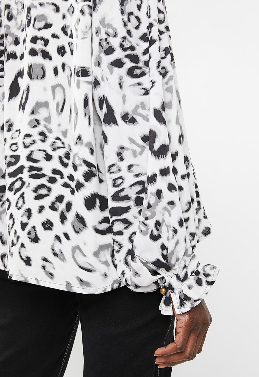 Superbalist - Peasant blouse - black & white