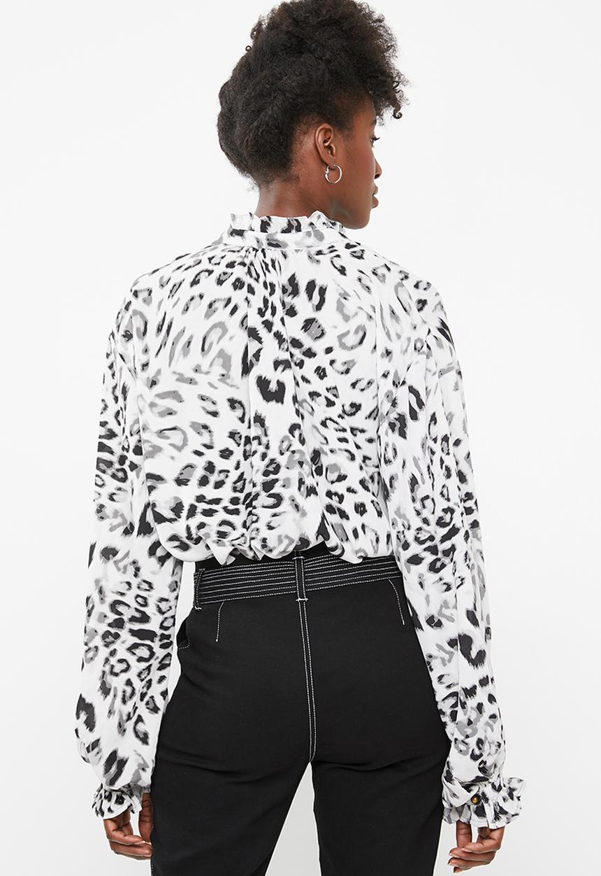 Superbalist - Peasant blouse - black & white