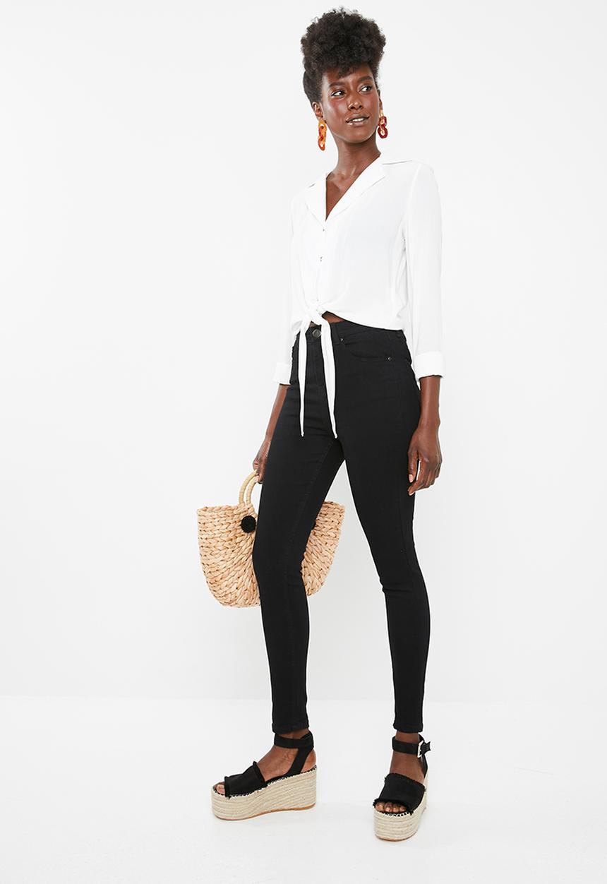 Superbalist - Hi-rise skinny jeans - black