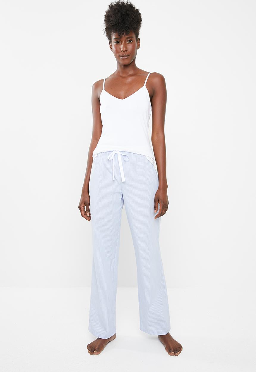 Superbalist - Cami & pants pyjamas set - blue & white