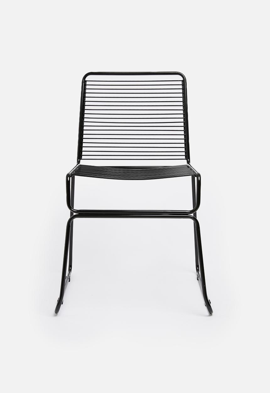 Sixth Floor - Barlow wire chair - black