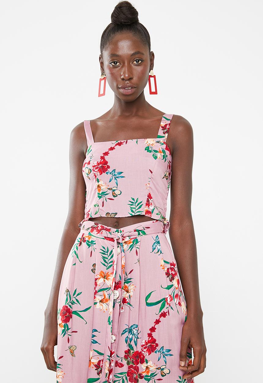 Superbalist - Square neck cami - pink