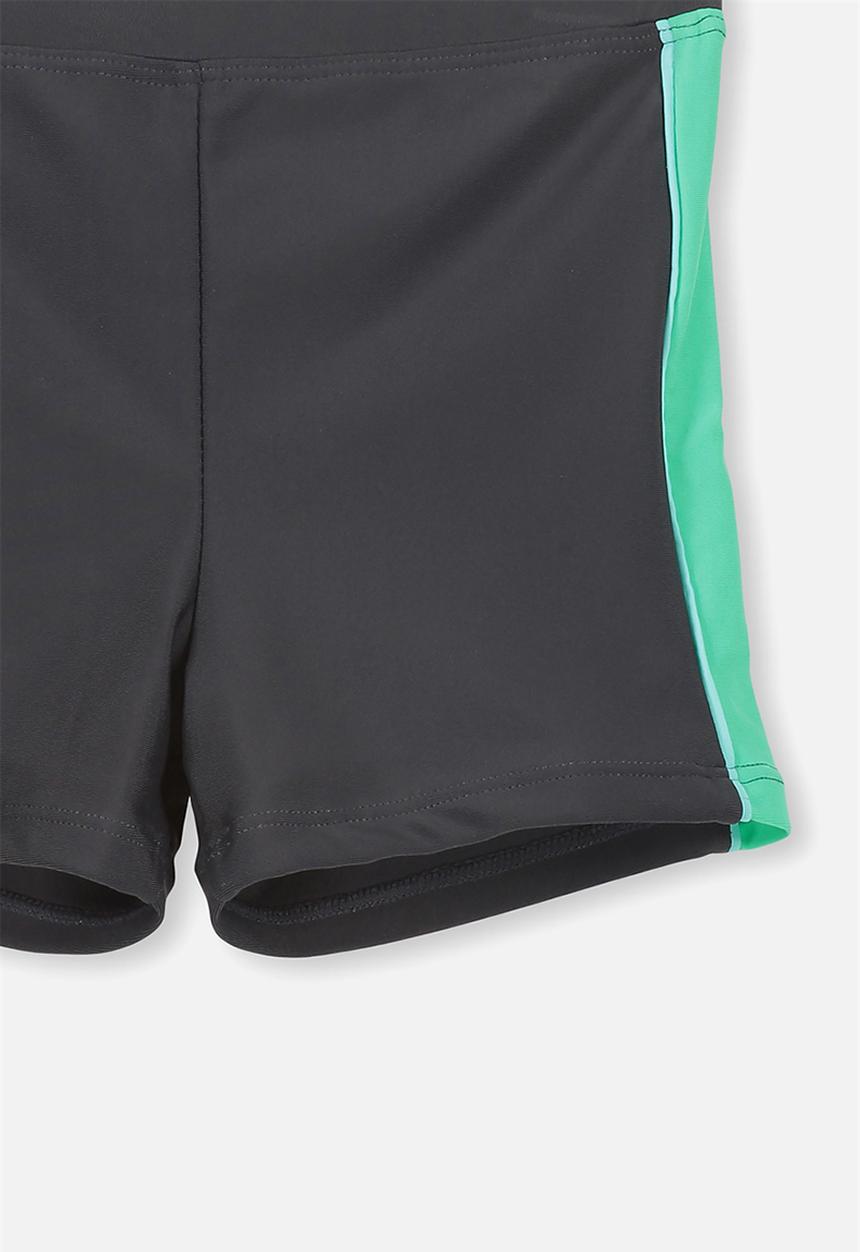 Cotton On - Billy boy leg swim trunk - charcoal & green