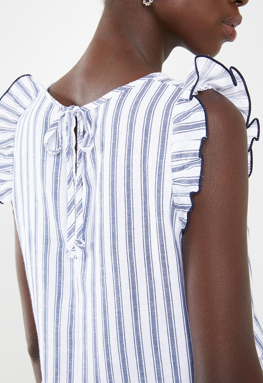 Superbalist - Poplin blouse - white & blue