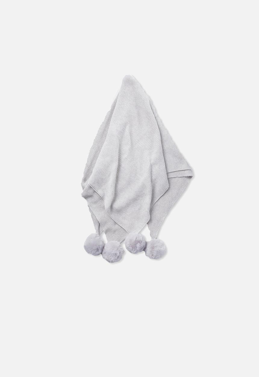 Cotton On - Cotton knit blanket - grey
