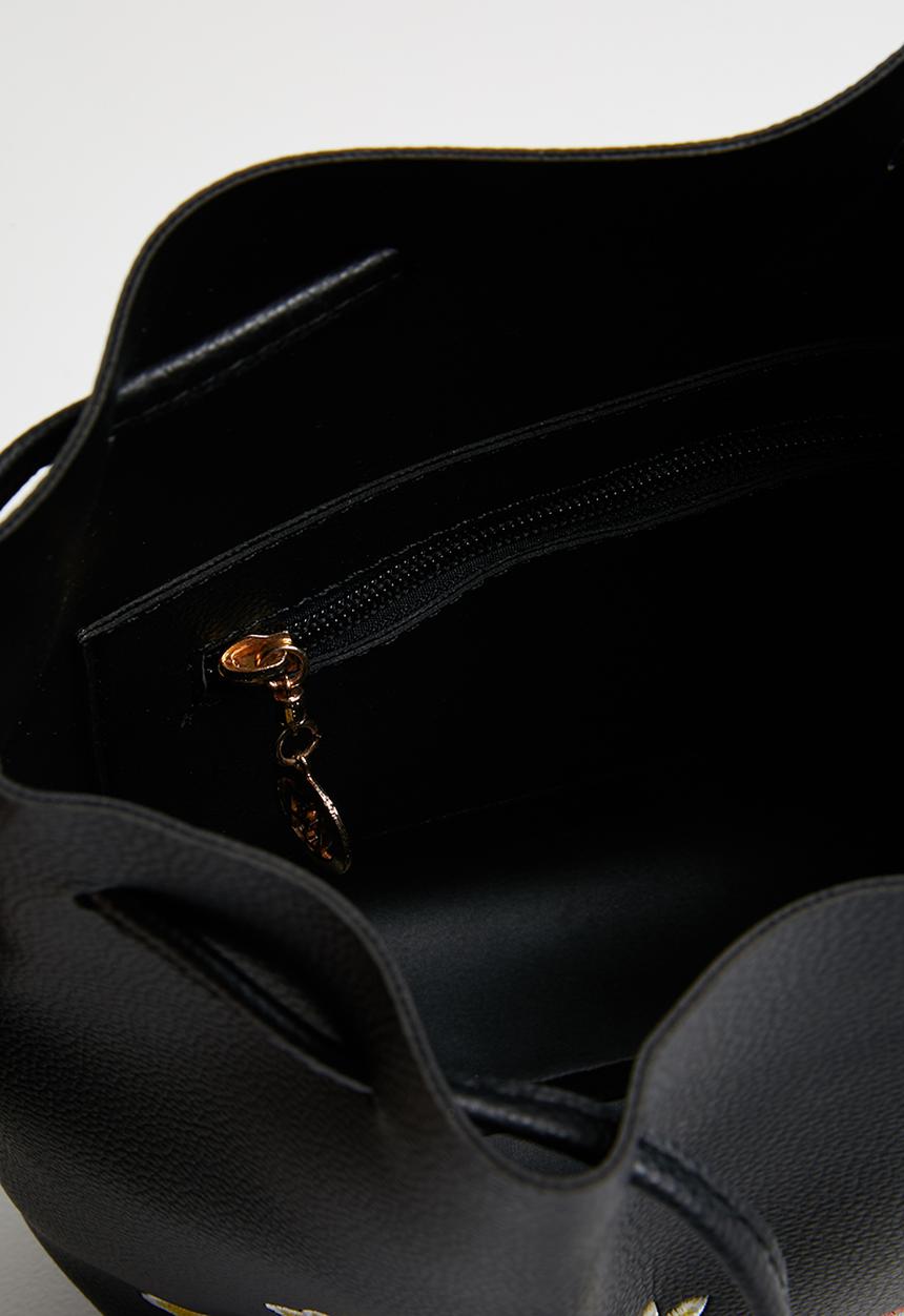 Superbalist - Embroidered bucket bag - black